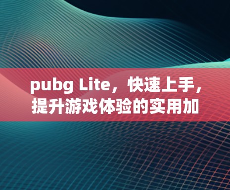 pubg Lite,快速上手,提升游戏体验的实用加速器