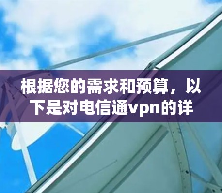 根据您的需求和预算,以下是对电信通vpn的详细分析和建议 根据您的需求和预算,以下是对电信通vpn的详细分析和建议