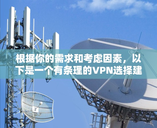 根据你的需求和考虑因素，以下是一个有条理的VPN选择建议