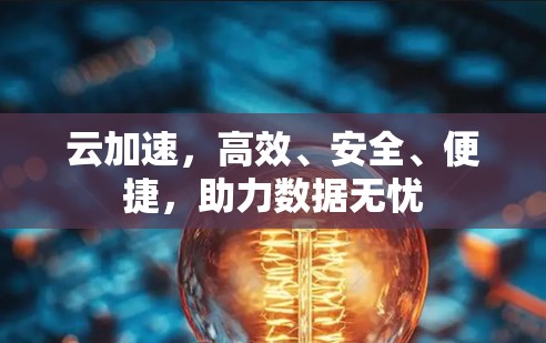 云加速,高效、安全、便捷,助力数据无忧 云加速,高效、安全、便捷,助力数据无忧