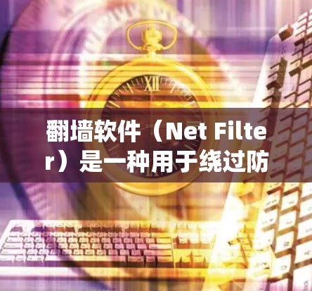 翻墙软件(Net Filter)是一种用于绕过防火墙限制,允许用户访问隐藏的网站或资源的工具。这些软件通常是为了绕过防火墙的限制,提供访问额外内容或资源的途径。以下是关于翻墙软件的一些关键信息 翻墙软件(Net Filter)是一种用于绕过防火墙限制,允许用户访问隐藏的网站或资源的工具。这些软件通常是为了绕过防火墙的限制,提供访问额外内容或资源的途径。以下是关于翻墙软件的一些关键信息